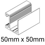 Knotwood Post U Channel 50mm x 50mm - 6500mm